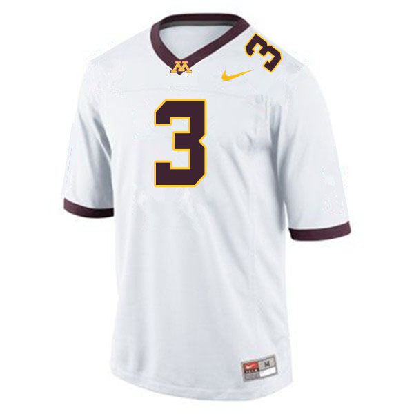 Men #3 MJ Anderson Minnesota Golden Gophers College Football Jerseys Sale-White